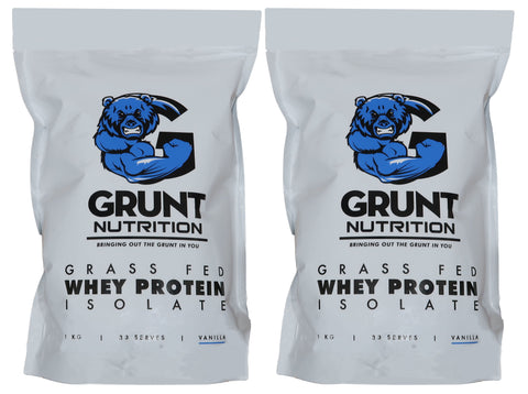 Whey Protein Isolate x2 1kg Bag Combo